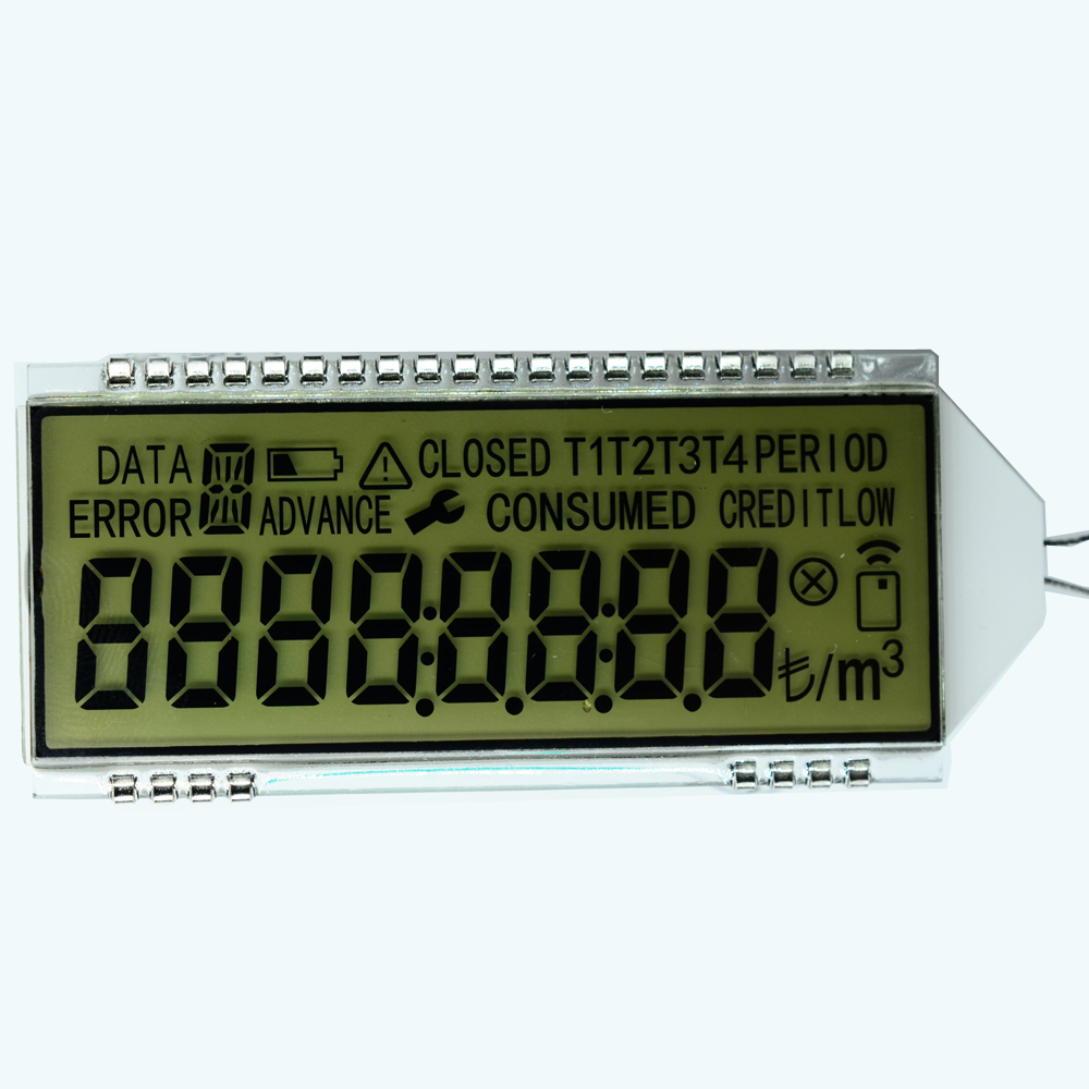 China LCD Factory Customized Smart Electricity Meter Monochrome Segment LCD Display