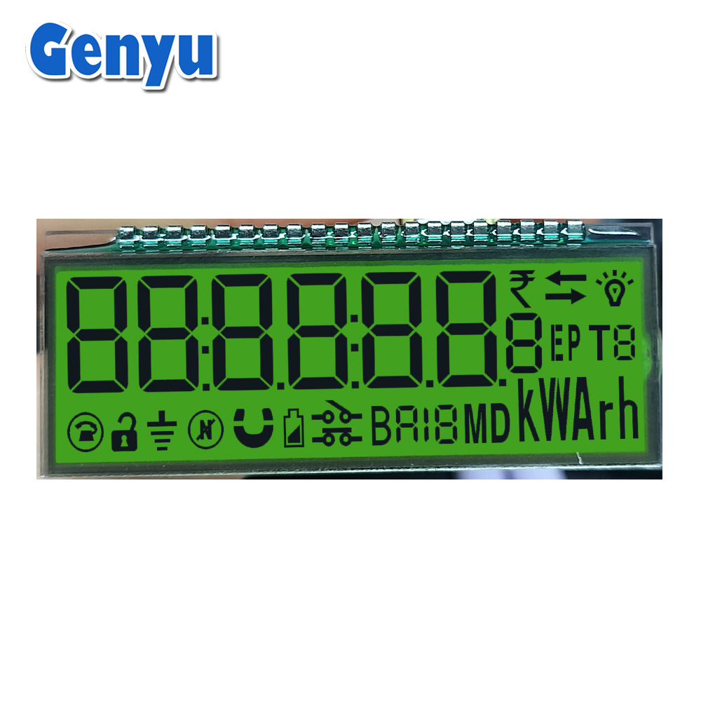 LCD Factory Custom STN Yellow-Green LCD 300H Segment LCD Display For Smart Meter