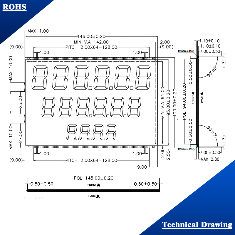 Standard Fuel dispenser LCD display Module