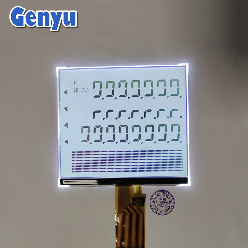 China Factory Custom Fstn LCD White LED Backlight Segment LCD For Electronic scale