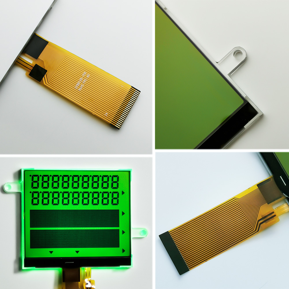 China Factory Custom STN Y-G LCD Green LED Backlight Segment LCD For Electronic scale