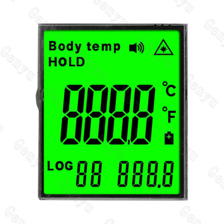 Custom TN LCD with RGB LED for Thermometer Display Segment LCD