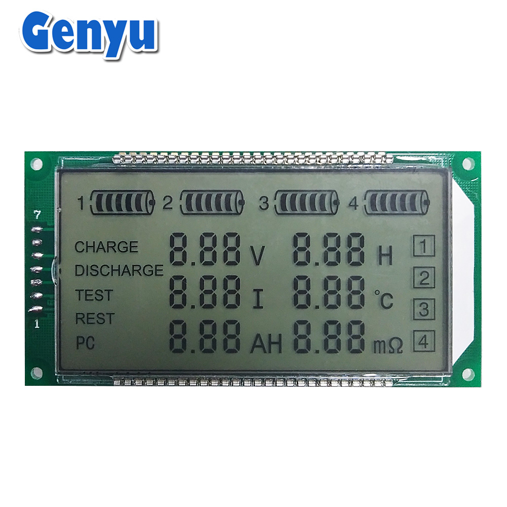 OEM&ODM TN LCD Positive Blue LED backlight Segment LCD Screen For Charger display