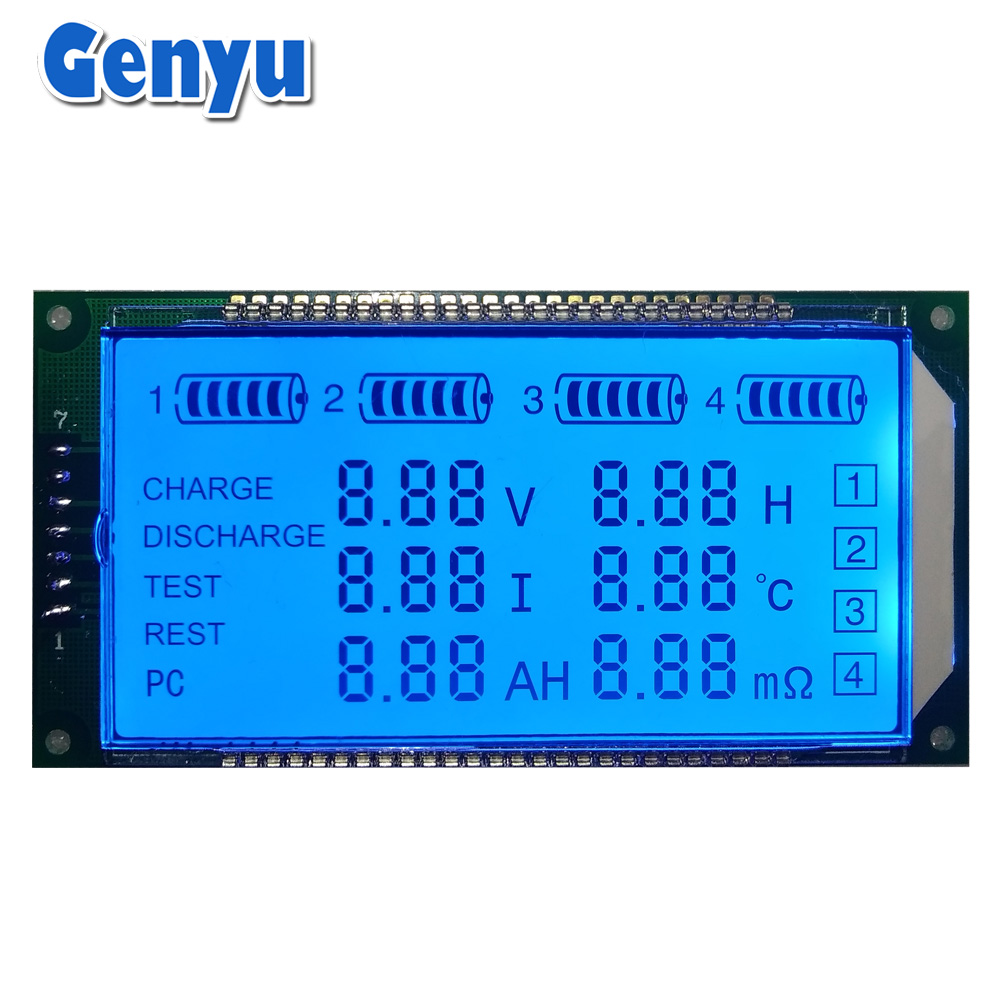 OEM&ODM TN LCD Positive Blue LED backlight Segment LCD Screen For Charger display