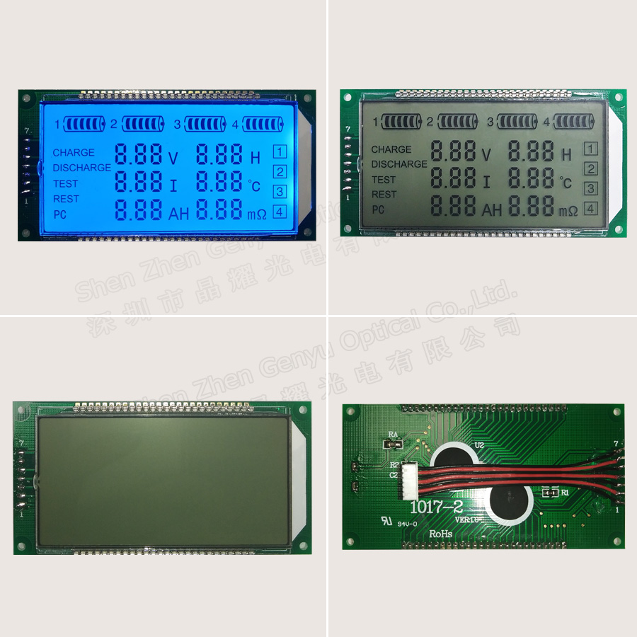 OEM&ODM TN LCD Positive Blue LED backlight Segment LCD Screen For Charger display