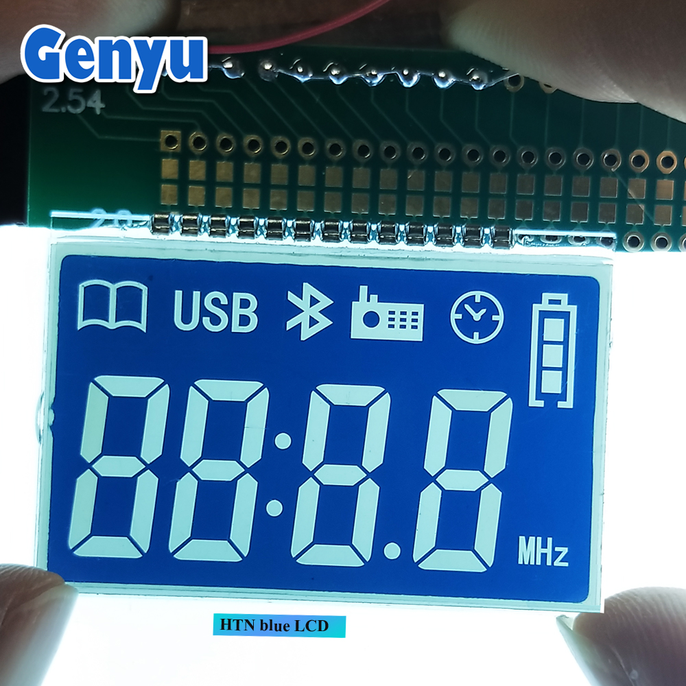 Genyu Customized Small Size LCD Display HTN Blue LCD