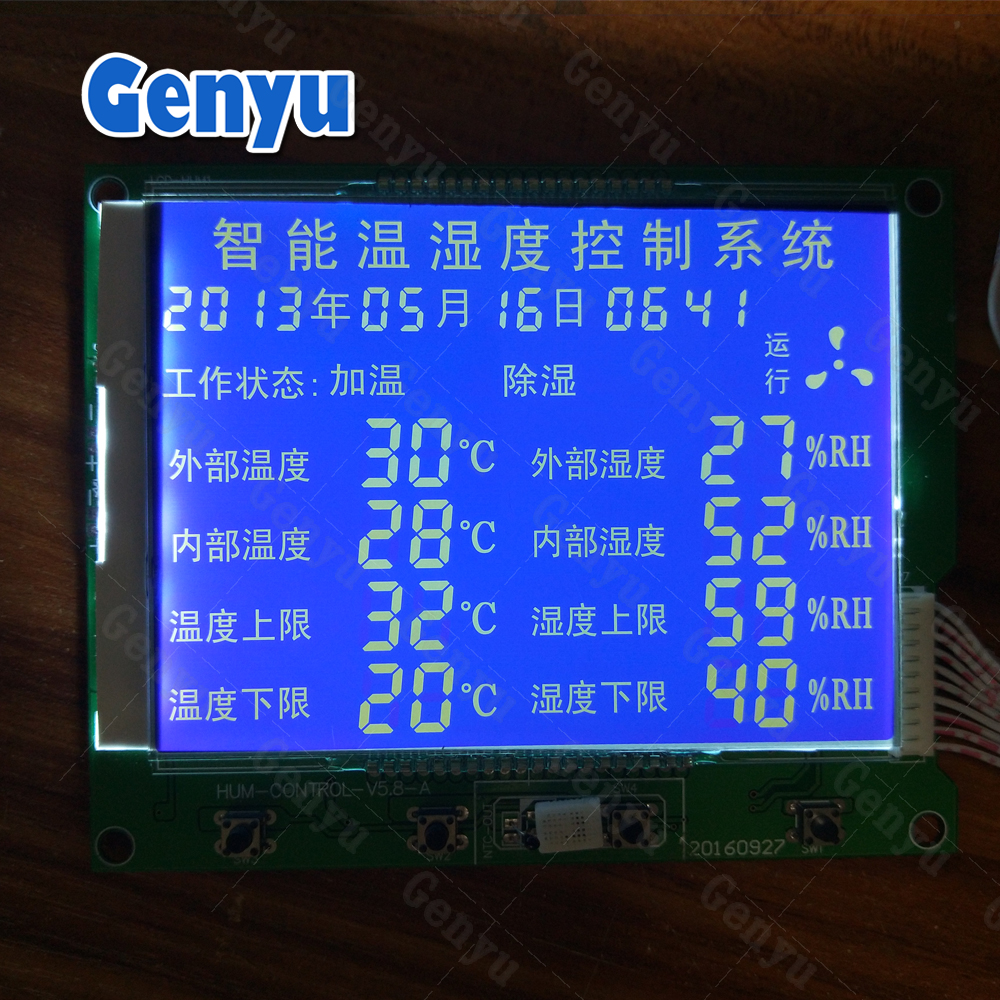 STN Blue LCD Negative white digital Segment TN HTN STN LCD Display