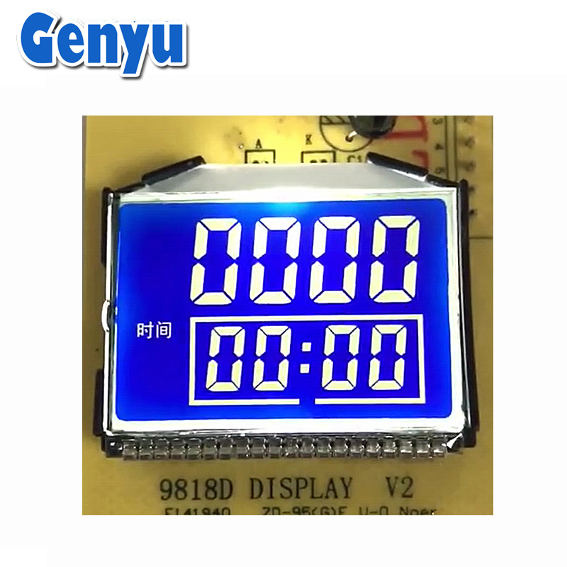 Genyu Customized LCD Display Blue Background White Character 4 Digit 7 Segments for Stirring Machine.jpg