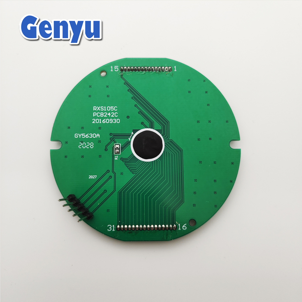 Genyu Customized LCD Shape STN Yellow Green LCD Module