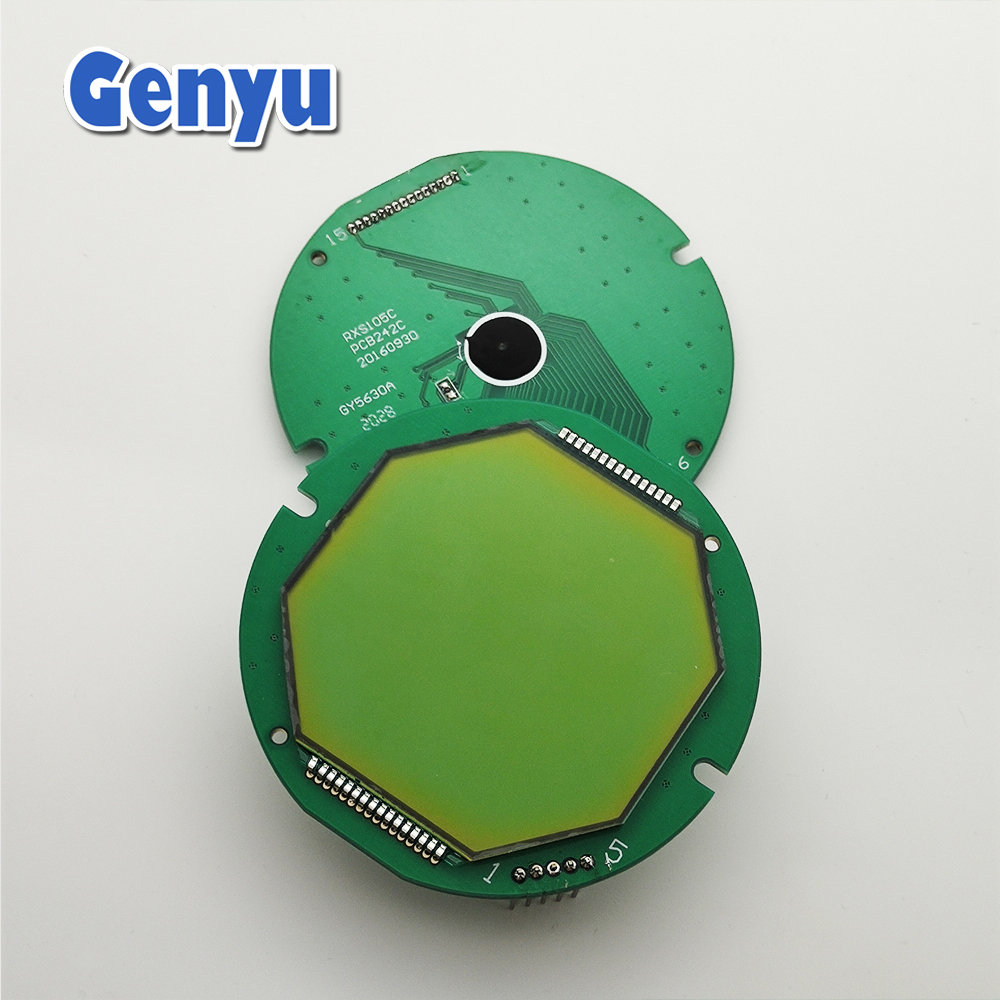 Genyu Customized LCD Shape STN Yellow Green LCD Module