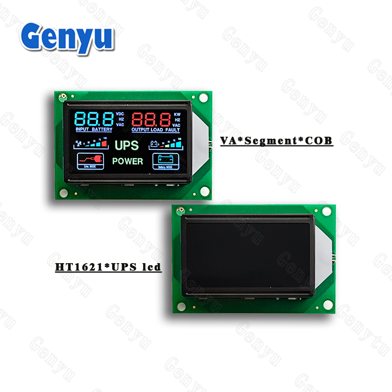 China LCD supplier Monochrome VA Black Cusotm segment LCD display For UPS Power 