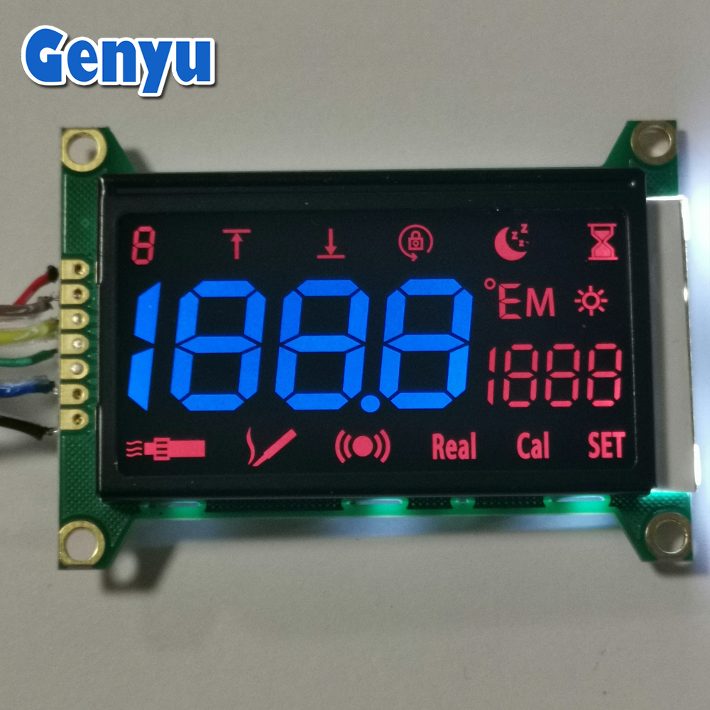 China LCD supplier Monochrome VA Black Cusotm Segment LCD Module