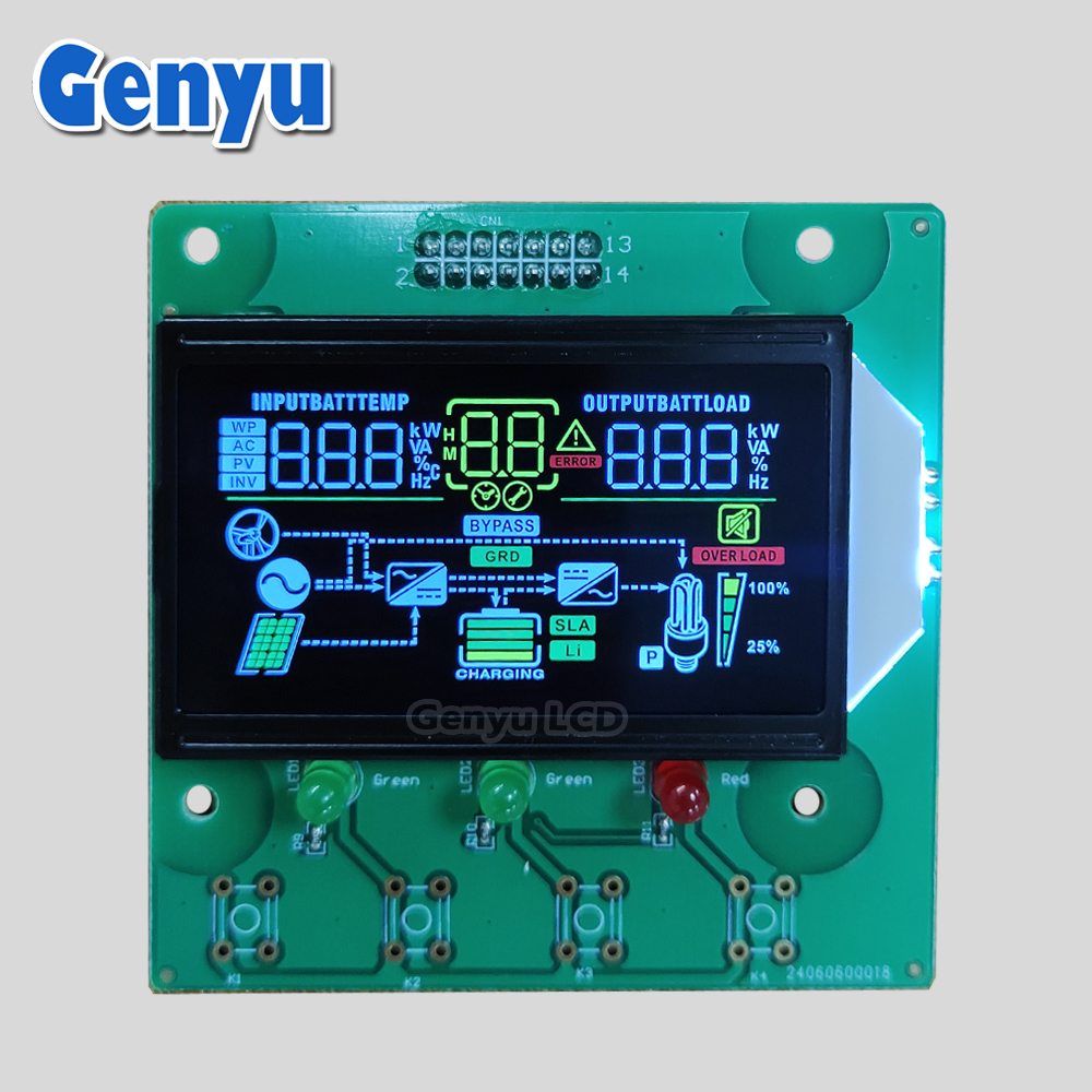 Cusotm Inverter LCD Display Monochrome VA Black Cusotm segment LCD display