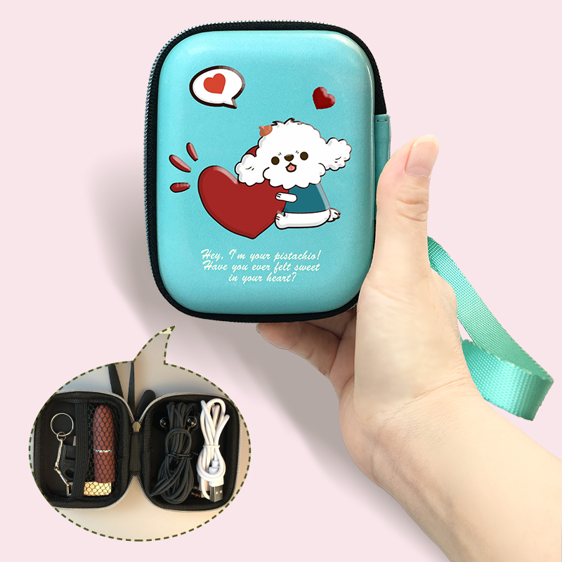 Cartoon Cute Coin Purse Earphone EVA Storage Case