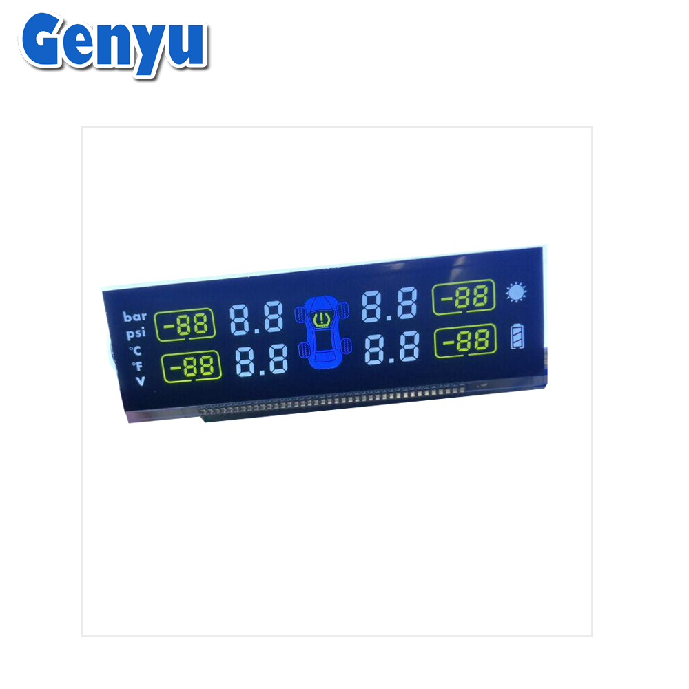 Custom VA LCD 7 Segment LCD Display For TPMS