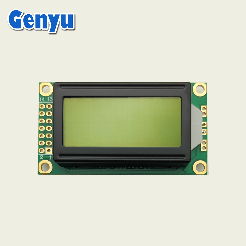 0802 Standard LCD Module Yellow-Green 8x2 Character Lcd Module