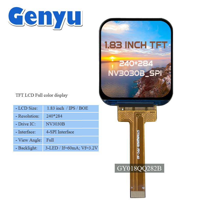 Genyu 1.83 inch TFT LCD 240*284 pixels Display Screen NV3030B SPI TFT