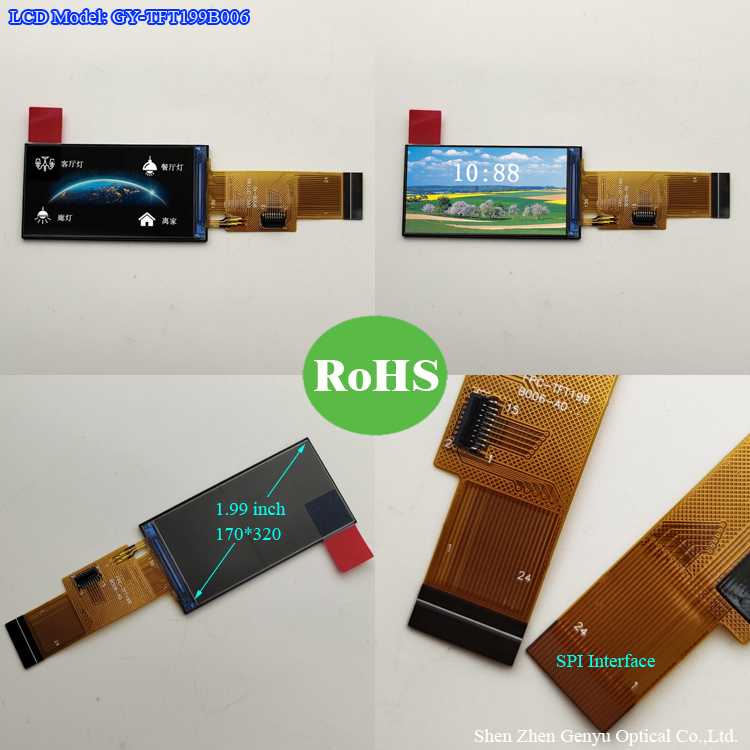 1.99 inch 170*320 pixels TFT Display NV3030B SPI Colorful TFT LCD