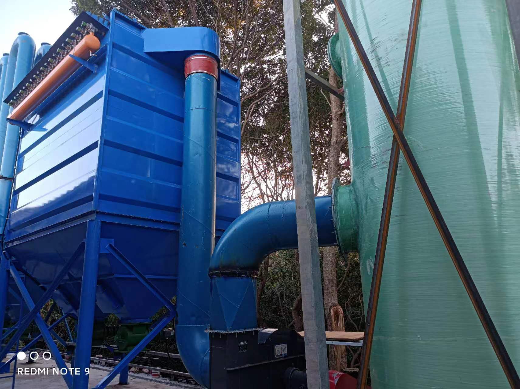 industrial cyclone dust collector for scrap metal recycle line of rotary furnace or blast furnace 