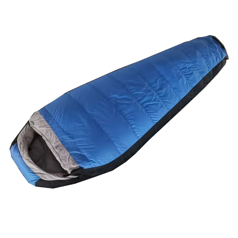 Blue Envelope Sleeping Bag with Cap for Outdoor Camping