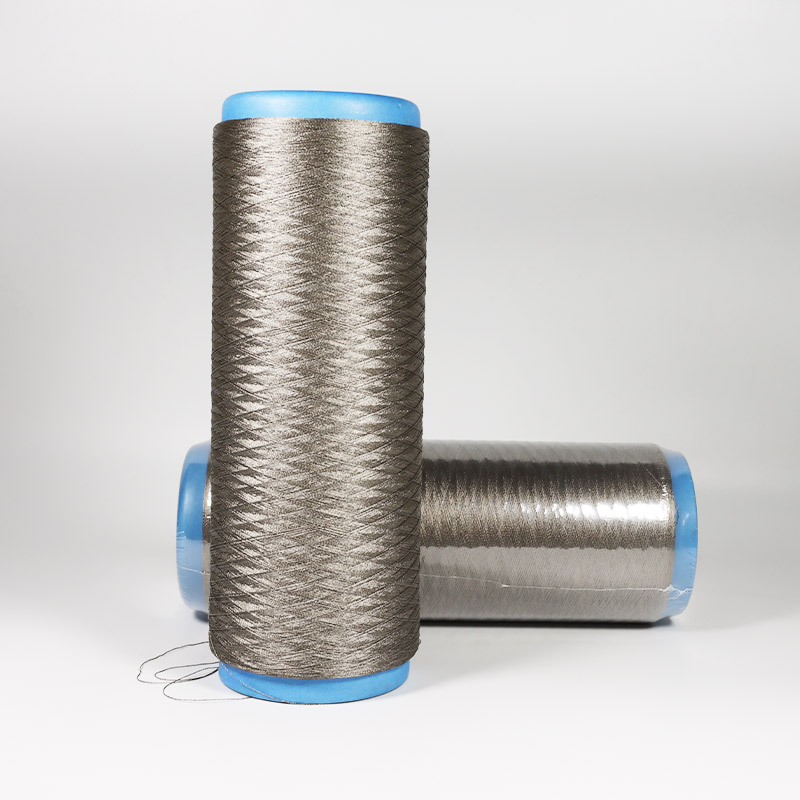 Textile specific metal fiber yarn