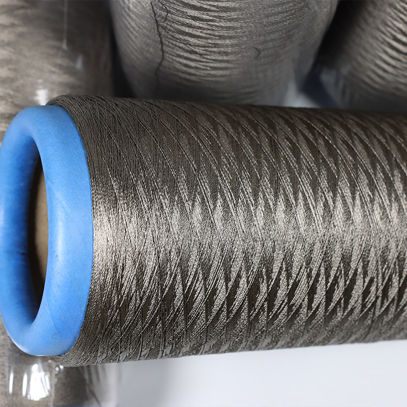 Textile specific metal fiber yarn