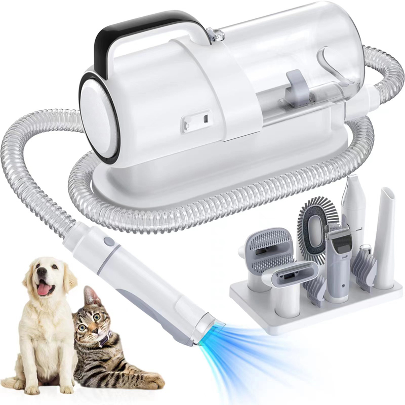 Portable 3 Suction Mode Electric Pet Cleaning Grooming Kit 5-In-One Brush Dog Cat Saloon Tool Grooming Vacuum Cleaner Set Kit