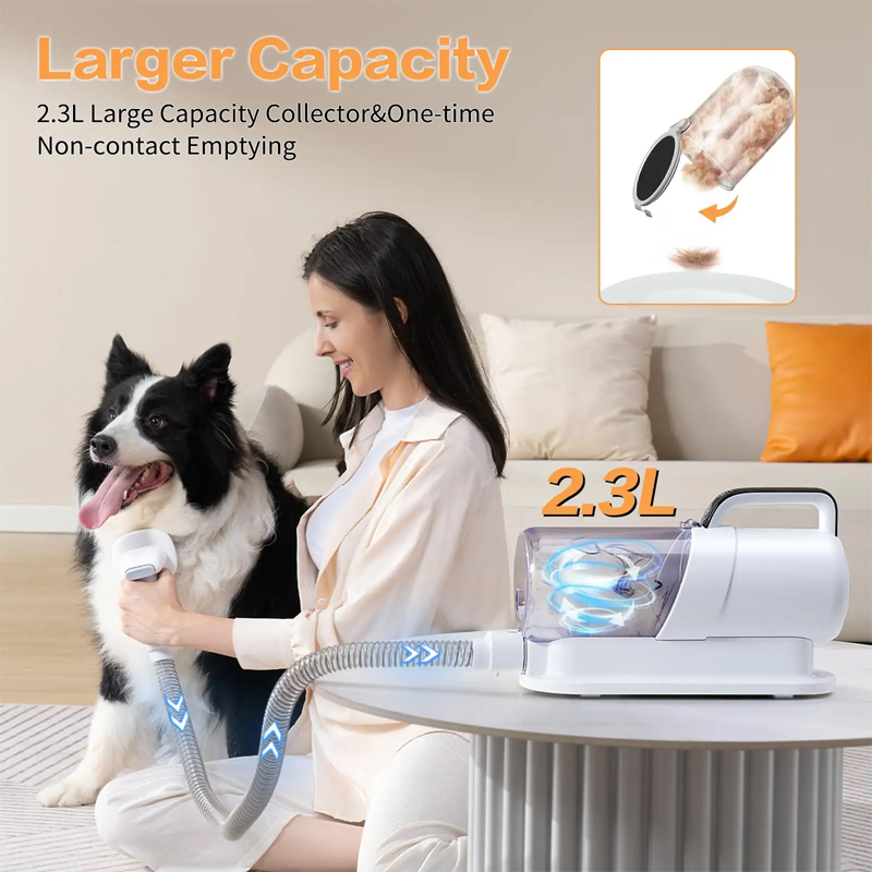 Portable 3 Suction Mode Electric Pet Cleaning Grooming Kit 5-In-One Brush Dog Cat Saloon Tool Grooming Vacuum Cleaner Set Kit