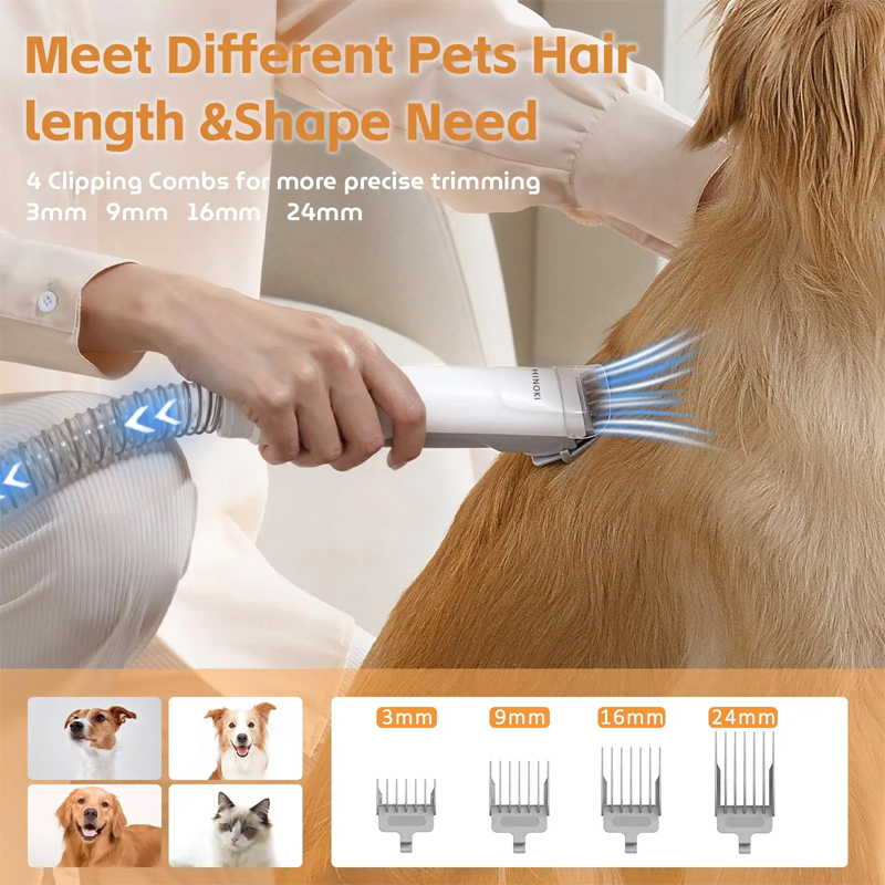 Portable 3 Suction Mode Electric Pet Cleaning Grooming Kit 5-In-One Brush Dog Cat Saloon Tool Grooming Vacuum Cleaner Set Kit