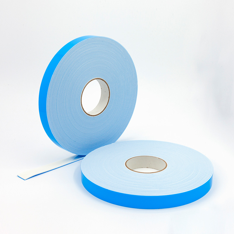 Strong Water Resistance Blue Liner Acrylic Double Sided Adhesive PE Foam White Tape For Car Roof Decoration