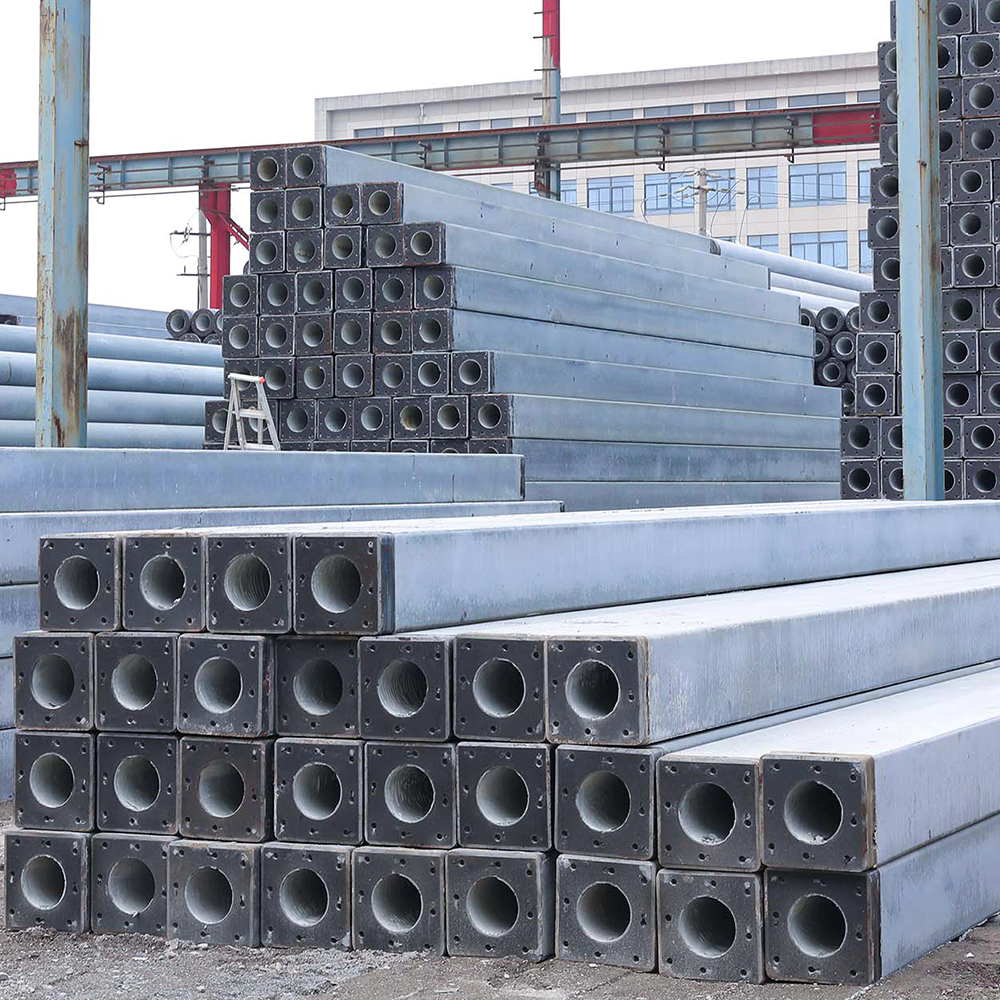 Steel mold for prefabricated concrete square spun pile using pre-tension method