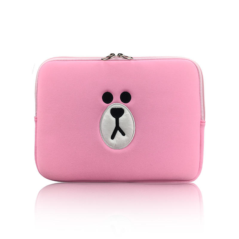 Cute Bear Computer Laptop Tablet Soft Case Bag