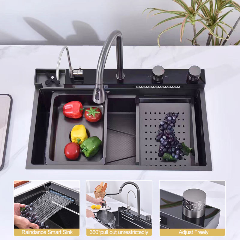 Multi-functional kitchen sink with Cup Washer