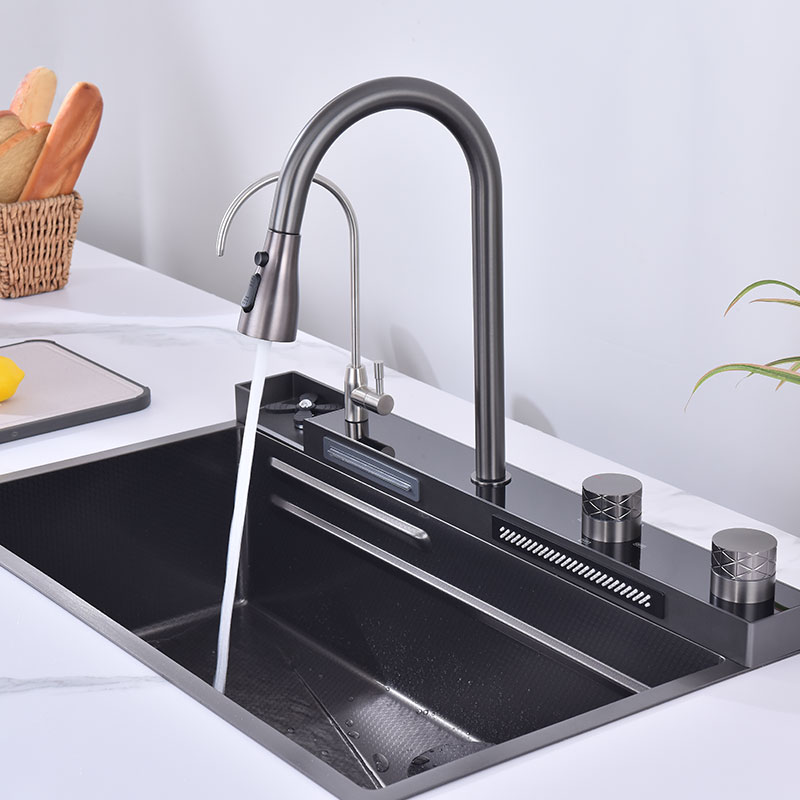 Multifunctional Kitchen Sink With Drain Rack