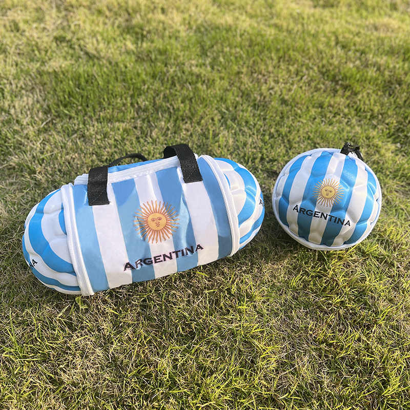 Customized World Cup pattern football bag basketball bag thermal insulation picnic bag EVA hard shell bag