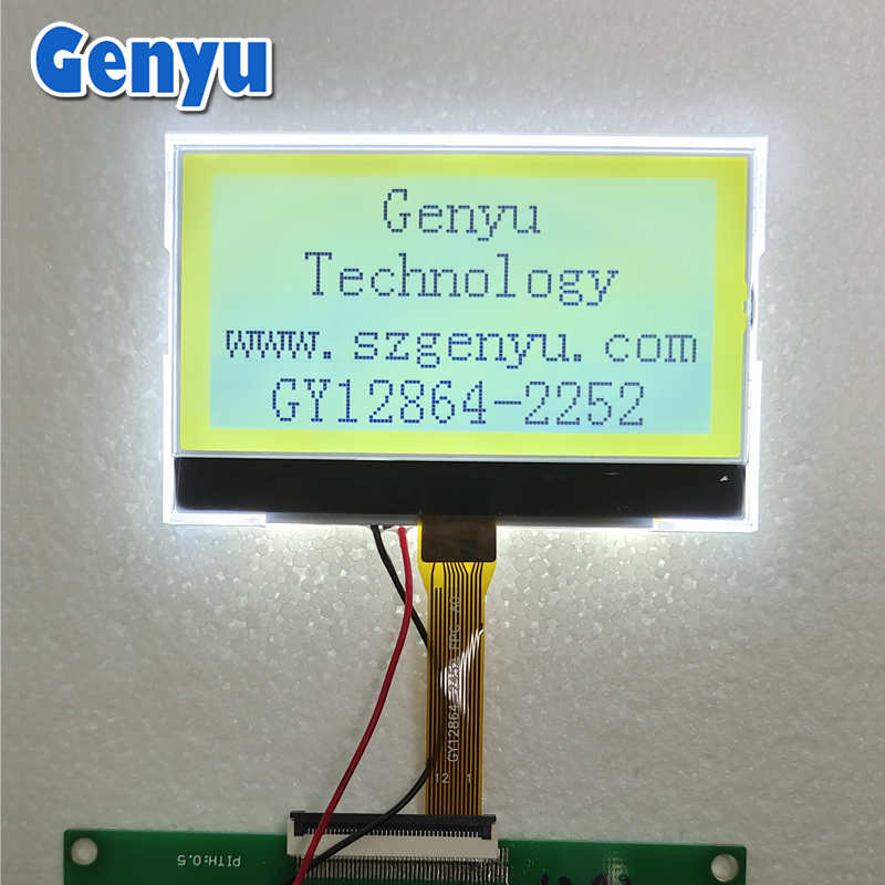 128*64 Dot COG LCD STN Yellow-Green LCD Display For Testing Instruments