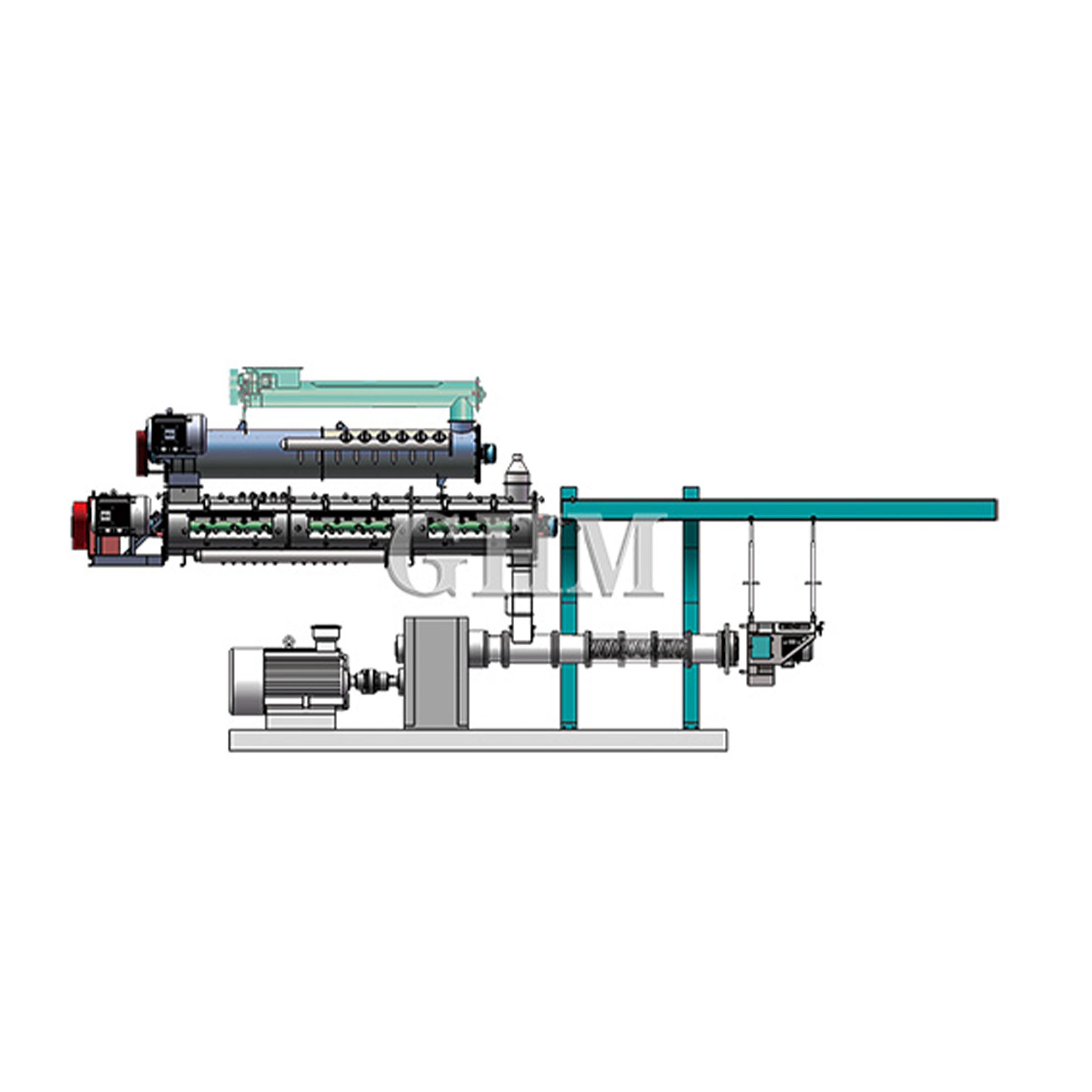 GHM PHD Series Single Screw Steam Aquatic Extruder PHD135