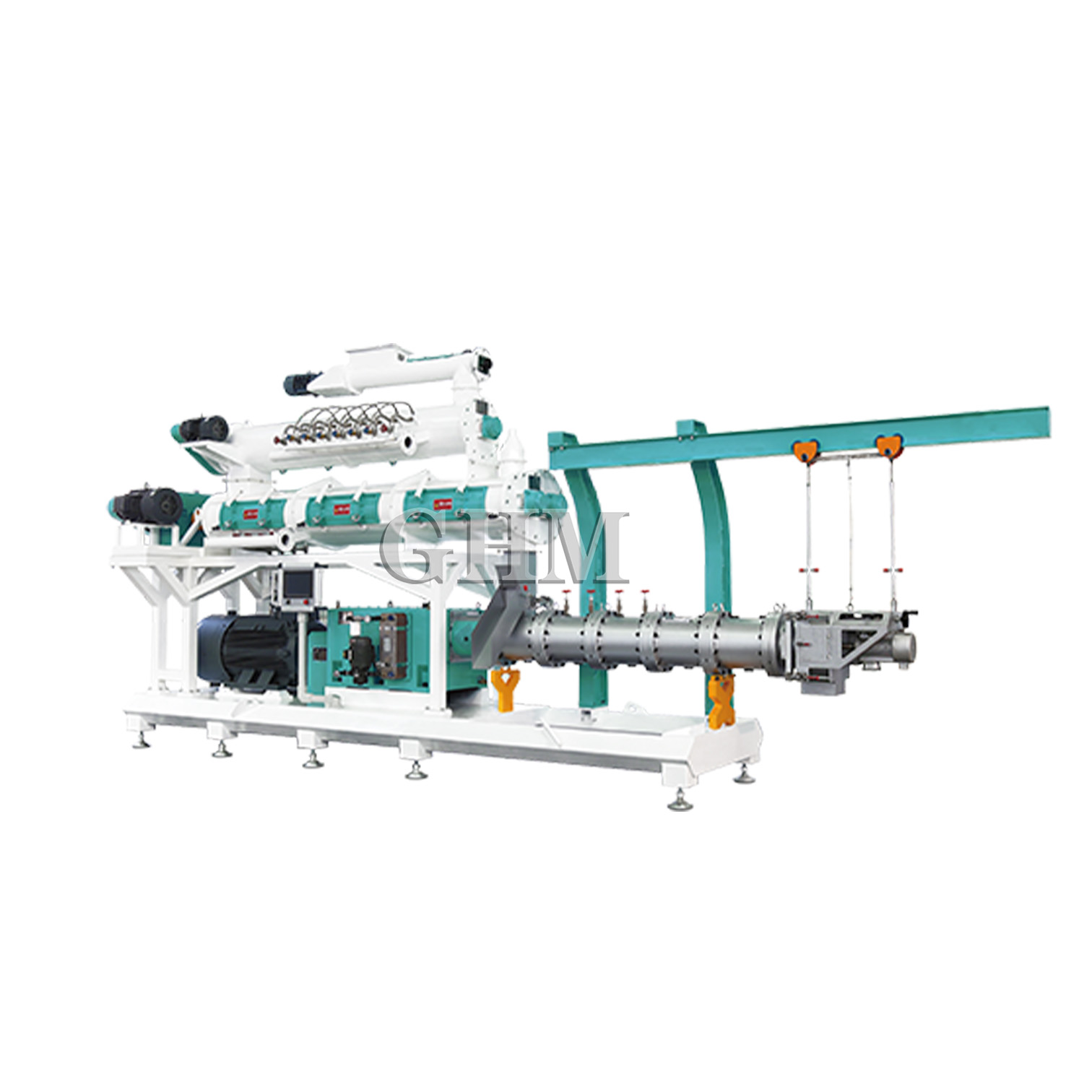GHM PHS Series Single Screw Steam Aquatic Extruder