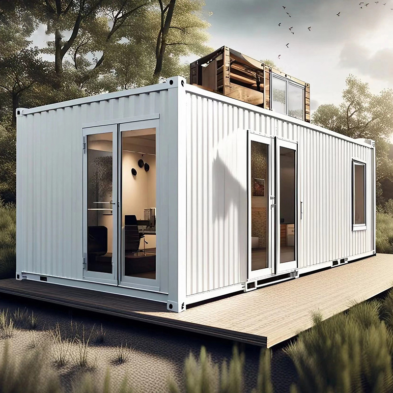 20ft Black & Gray Modern Expandable Container Home