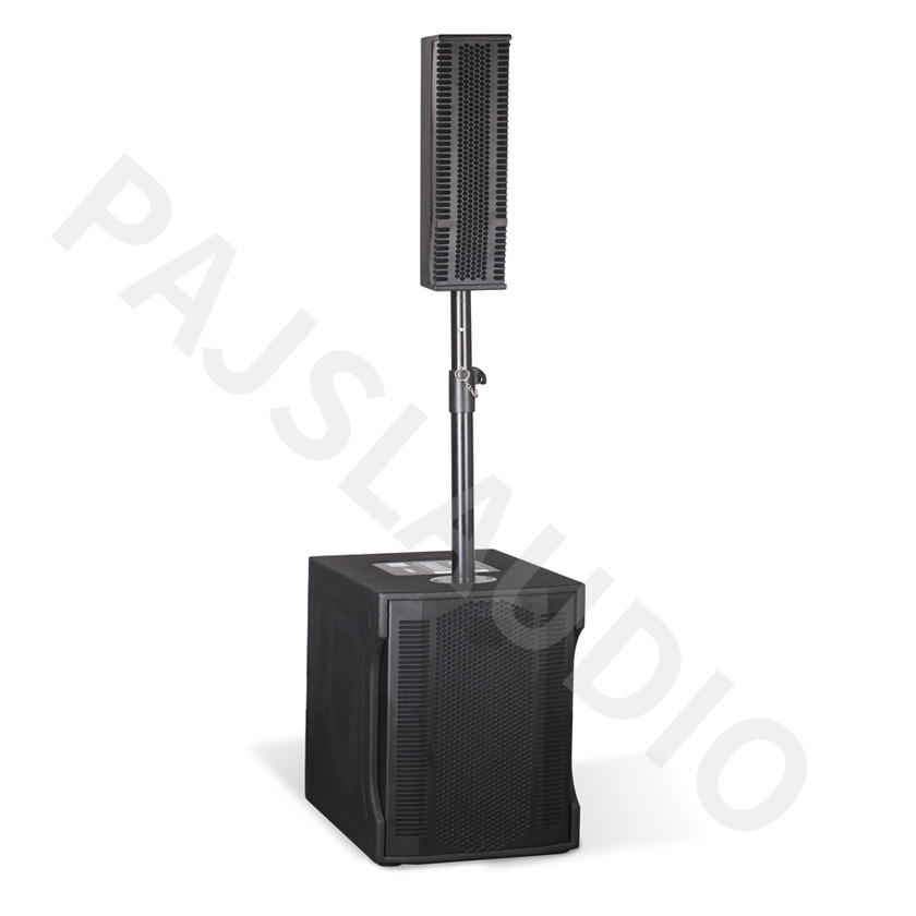 JSL professional line array column speaker COS001 Active speaker with 12 inch subwoofer 