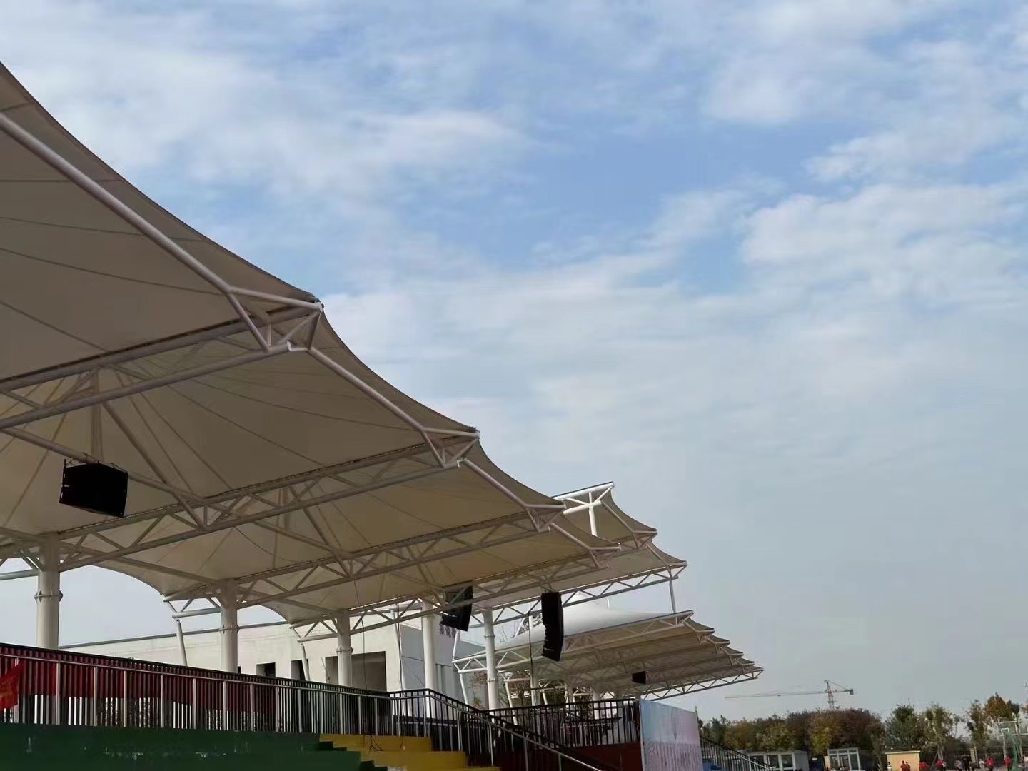 Stadium with JSL Outdoor Specialized Audio Equipment