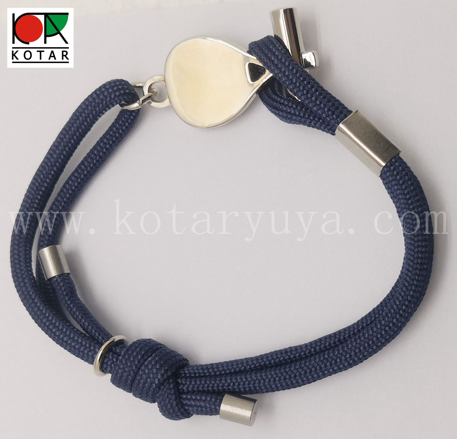 Fashion Metal Plate with Rope Bracelet