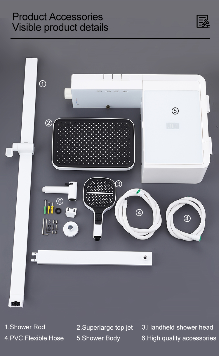 Piano Key Multifunction Shower Set (1101-101B)