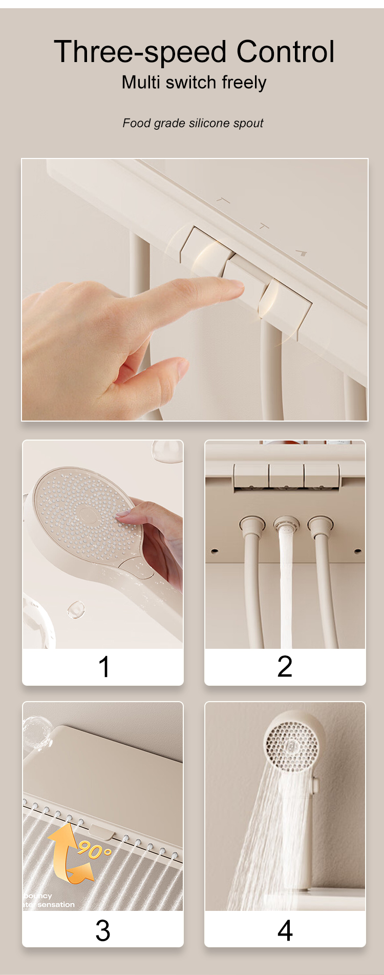 Piano Key Multifunction Shower System(TC778)