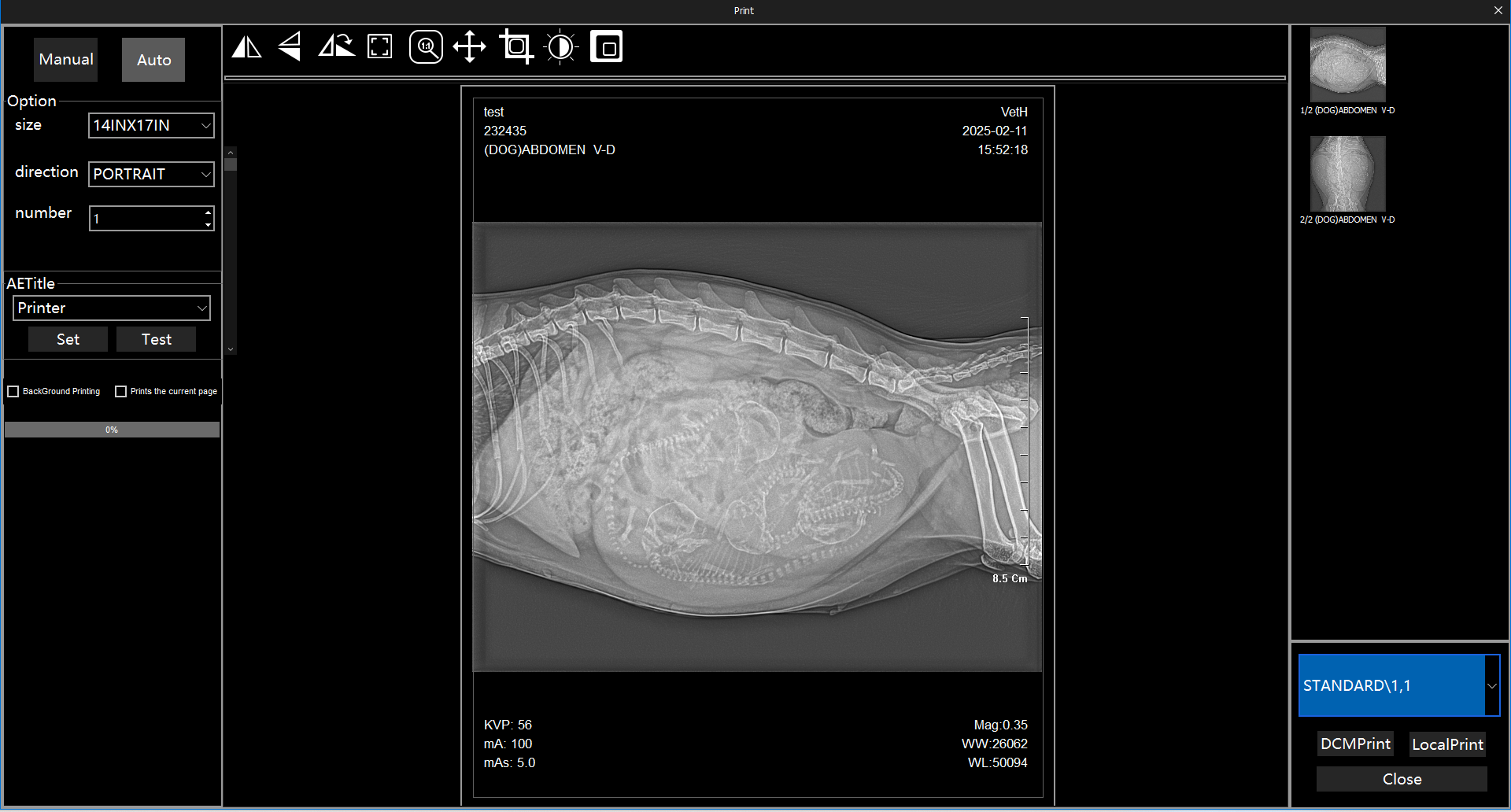 iVetXray: Image Acquisition Software