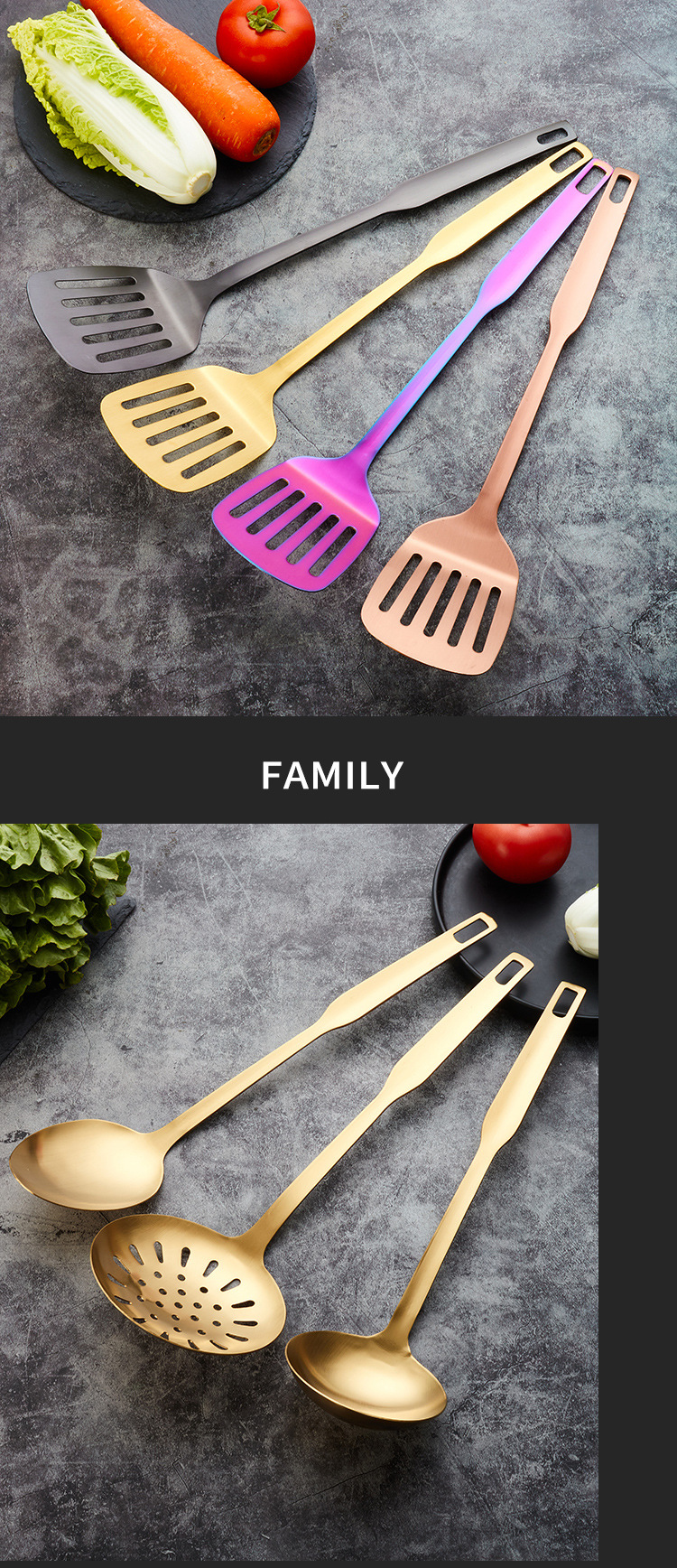 Matte Black Kitchen Utensils Set 