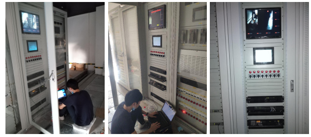 Linux System Screen Cabinet In Power Distribution Room