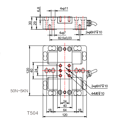  3 Axis Force Sensor T504