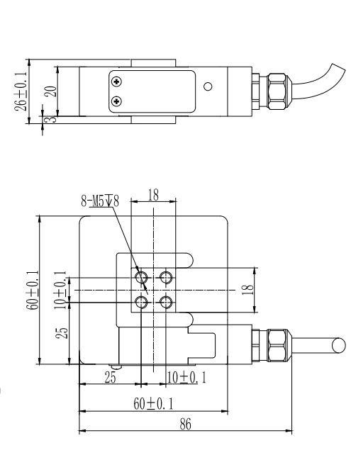  3 Axis Force Sensor T502B3