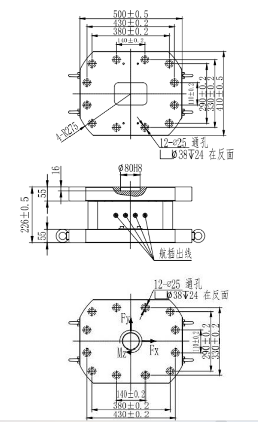 3-axis Force Paltform T510H